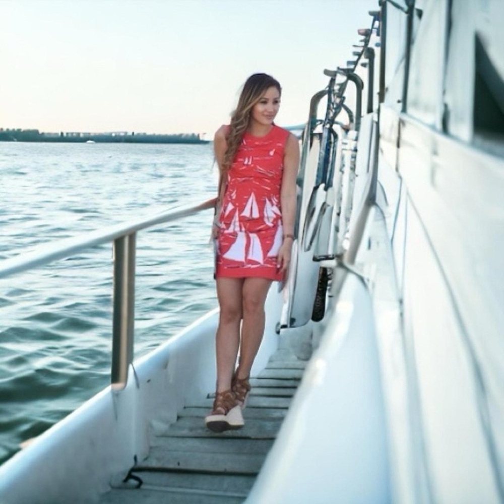 Anthropologie Maeve Berru Sailboat ⛵️ Poplin Shift Dress
